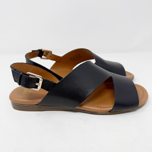 Franco Sarto Black Leather GARZA Sandals Size 8 Open Toe Casual Boho Summer NEW - Picture 3 of 8